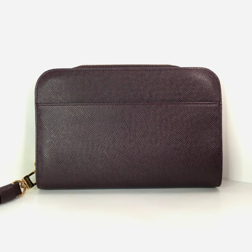 Louis Vuitton Taiga Baikal Purple Clutch Hand Bag